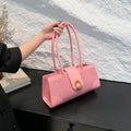 2025 Elegant Niche Design Crocodile Pattern Stitching Crossbody Shoulder Bag High Color Value Portable Small Square Bag Women/