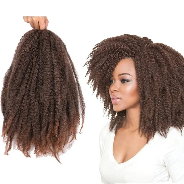 Marley Twist Crochet Hair Synthetic Kinky Twist Crochet Hair Extensions Marley Crochet Faux Locks Hair for Women
