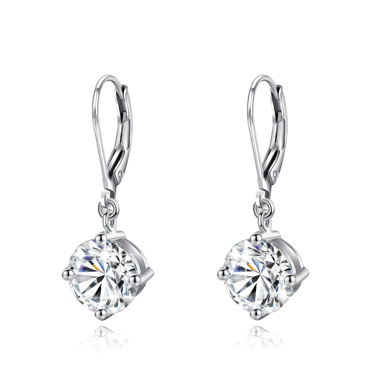 Luxury Engagement Jewelry Moissanite D VVS1 Sterling Silver Platinum Drop Earrings Pendientes Mujer Earrings Women Luxury 2023