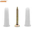 ELEHK Customized Color/Size Conical Anchor Plastic Expansion Wall Plug With Screw White Color Plastic Conical Anchor
