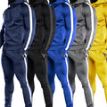 New Fashion Casual Hoodie and Sweatpants Set Men Zipper up Sports Hoddie and Pants Sets for Men