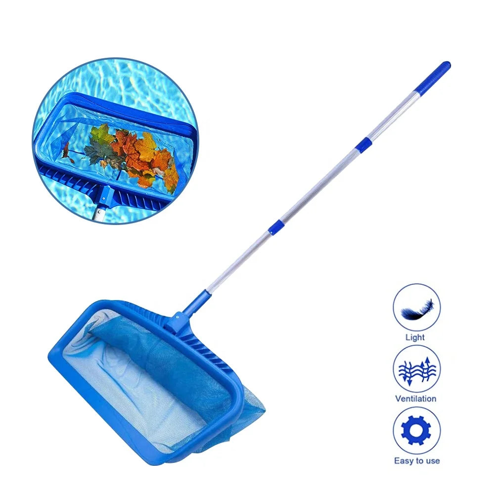 Swimming Pool Cleaning Tools with Rod Shallow Net Swimming Pool Accessories Fishing Leaf Net Shallow Water Fishing