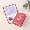 Custom Personal Photo Wedding Honeymoon Travel Passport Style Red Passport Wedding Invitation Cards