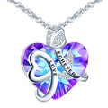 Light Luxury Ins Design 925 Sterling Silver Forever Love Engrave Rose Crystal Fine Jewelry Necklace