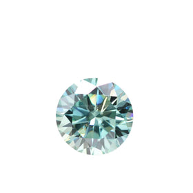 Tianyu Gems Pure Color Moissanite 1 Carat Gemstone Green Moissanite Round Cut Moissante Diamond for Ring