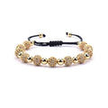 Custom Jewelry Men Women 18k Gold Plated Bar Engravable Statement Bracelets Adjustable Braided Rope Bangle Bracelet
