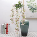 New Simulation 3 Fork Snowball Vine Wisteria Flowers for Wedding Wall Decoration