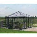 Modern Aluminum Bioclimatic Sunroom Factory Price Outdoor Freestanding Tempered Glass Double Glazed Backyard Residential Green