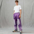 Wholesale Embroidery Rhinestones Acid Wash Stacked Sweat Pants Men Custom Sports Suit Jogging Baggy Mens Sweatpants
