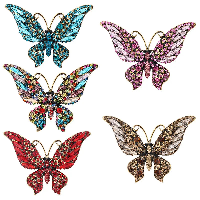 Jachon Fashion High-quality Butterfly Brooches Pins Women's Jewelry Personalized Alloy Butterfly Brooch Pin for Dress Suit