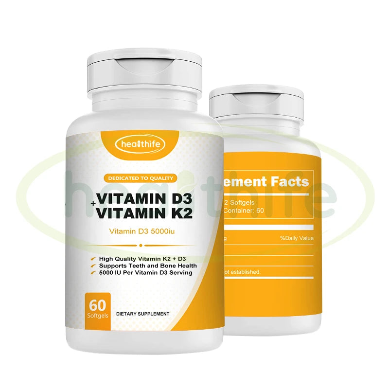 OEM Complex Calcium Magnesium Vitamin Softgel 5000iu Vitamin D3 K2 Softgel