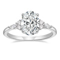 OAHLAN Fashion Jewelry 3CT Oval Cut Cubic Zirconia Classic Solitaire Promising Copper Rings for Women Engagement Wedding Gift