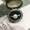 Hot Sale Simple Ring Jewelry 18K Gold Plated Natural Freshwater Pearl Ring for Women