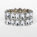 ZWB034 Hot Selling Fashion Rhinestones Bangles Jewelry Women's Elastic Crystal Bangle