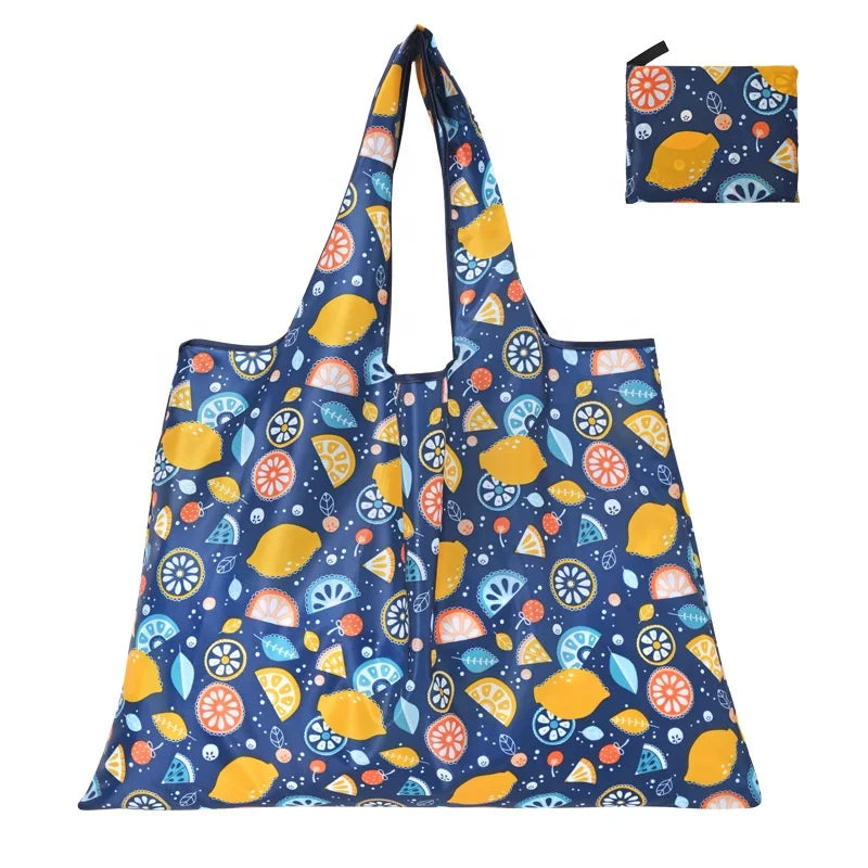Ultralight Custom Reusable Foldable Shopping Bag Machine Washable Grocery Bag