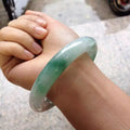 Natural Myanmar Jadeite Bangles for Women With Certificate Ice Jade Bracelet Charm Gemstone Bangle Natural Jade Green Bangles