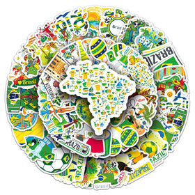 50PCS National Culture Brazilian Carnival Travel Souvenir Brazil Sticker