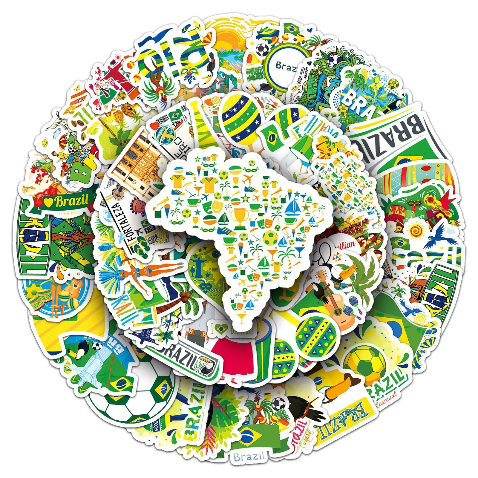 50PCS National Culture Brazilian Carnival Travel Souvenir Brazil Sticker