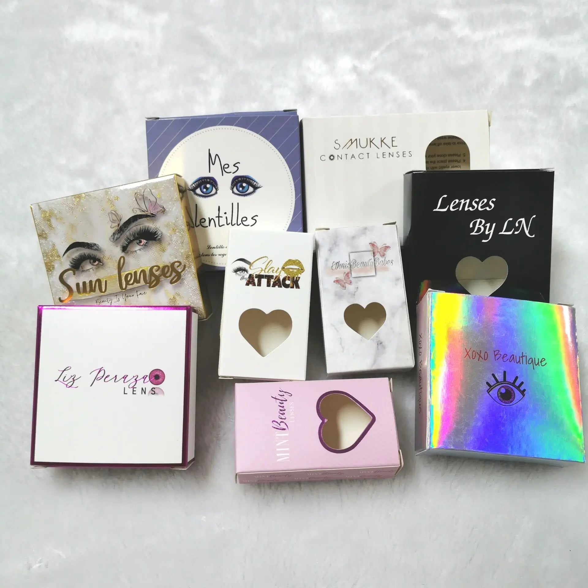 Custom Free Printed Custom Design Contact Lenses Packaging Eye Color Contact Lenses Gift Box