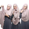 2023 Women CottonHijabs Plain Cotton Shawls Muslim Head Scarfs Custom Scarf