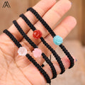 Minimalist Bracelet  Rose Flower  Hand Carved Stone Bead Healing Crystal Jewelry  LOVE  Valentines Gift Bulk