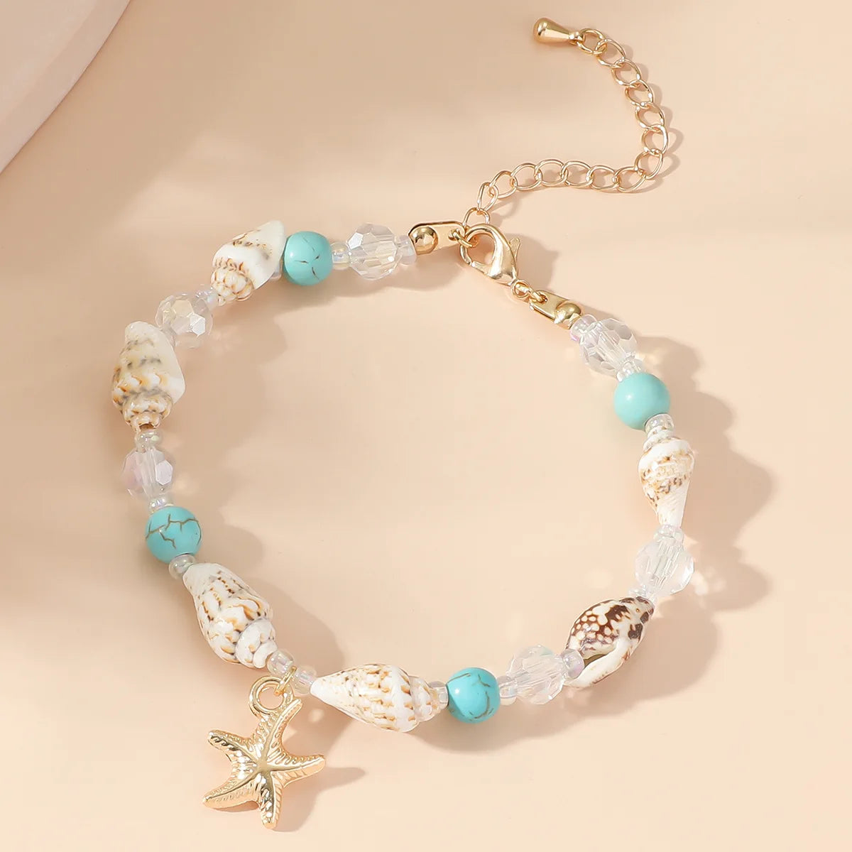 Bohemian Beads Fashion Jewelry Bracelet Summer Beach Conch Starfish Shell Anklet Bracelet for Women Girls