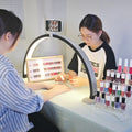 FOSOTO New Manicure Table Lamp Professional LED Half Moon UV Nail Lamp With Phone Holder Half Moon Desk Light for Nail