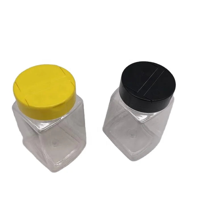 270ml square Bottle PET Plastic Seasoning Bottle With Spice Lid