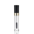 User Defined logo Printing Simple Clear Mascara Container Black Screw Cap  7ml Round  Empty Transparent Mascara Bottle