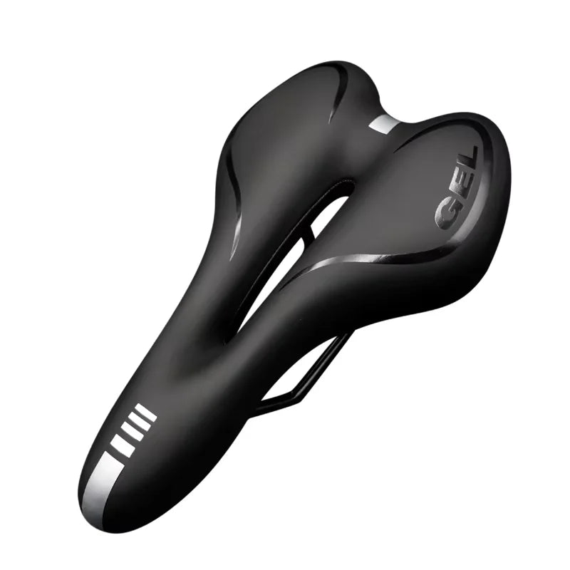 RIDERACE Mountain Bicycle Sponge Hollow Saddle Cycling PU Leather Surface Silica Filled Shock Absorbing Cushion Bike Seat Mat