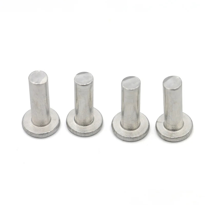 Hot Selling OEM Aluminum Flat Thin Head Iron Solid Rivet Pan Handle Rivet