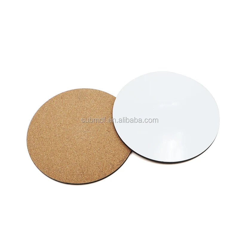 Circle 20cm Table Decoration Cork MDF Placemats Sublimation