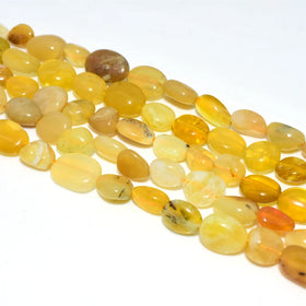 Wholesale DIY Jewelry Making Supplies 6*8/8*10mm Natural Yellow Opal Loose Gemstone Beads Stone Beads for Creative Designs