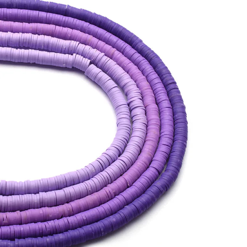 350Pcs/Lot 4/6MM Flat Round Clay Slices Beads Loose Kralen Spacer Bead Shocker Chain for Jewelry Making DIY Bracelets Necklace