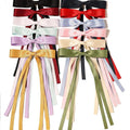 Factory Wholesale Long Tail Satin Ribbon Hair Bow Clip Hair Accessories for Girls