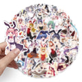 Customized Popular Sexy Girl Bunny Girls Anime Waterproof Cartoon Reusable Adhesive Paper Stickers Eco-Friendly Matte Varnishing