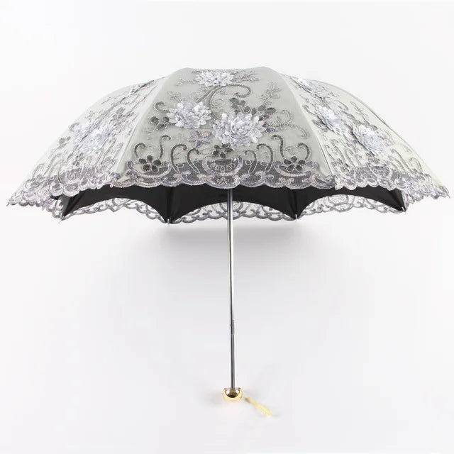 Elegant Gift Umbrella Small Folding Parasol UV Protection Wedding Favor Daily Carry 19 Inch Umbrella