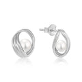 LULUFOCUS Fine S925 Pure Silver Ear Nail Style Light Luxury Temperament Inlaid With Pearls Personalized Silver Ear Decoration