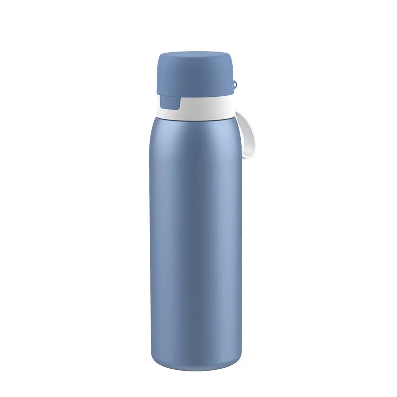 Factory Wholesale Price 740ml Outdoor Sports Stainless Steel Water Bottle Filter Custom Logo Filter Straw Eco-Friendly Portable