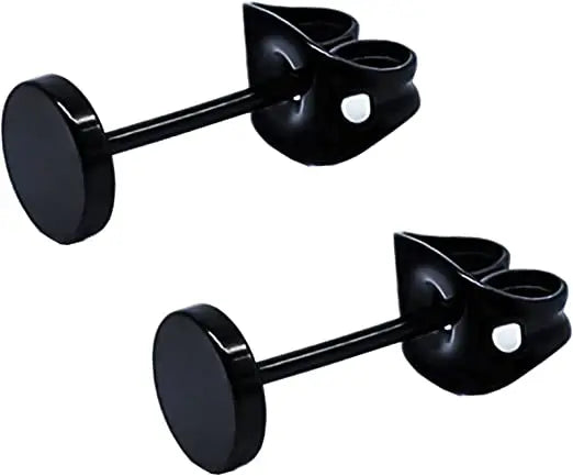 2025 Fashion Trend Pure Titanium Hypoallergenic Round Disc for Women and Men Ear Studs Sensitive Ears Optional