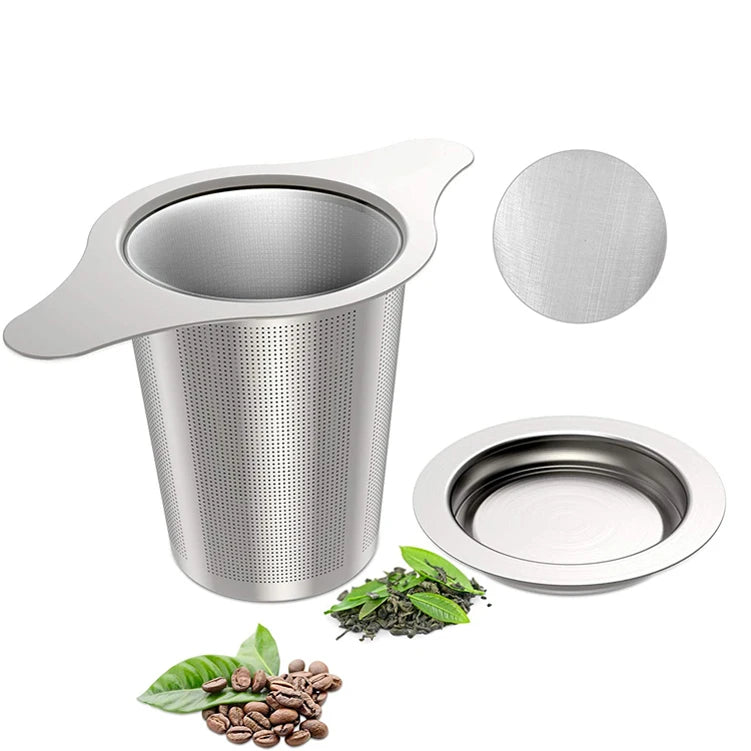 Mesh Strainer with Large Capacity & Perfect Size Double Handles Tea Infuser