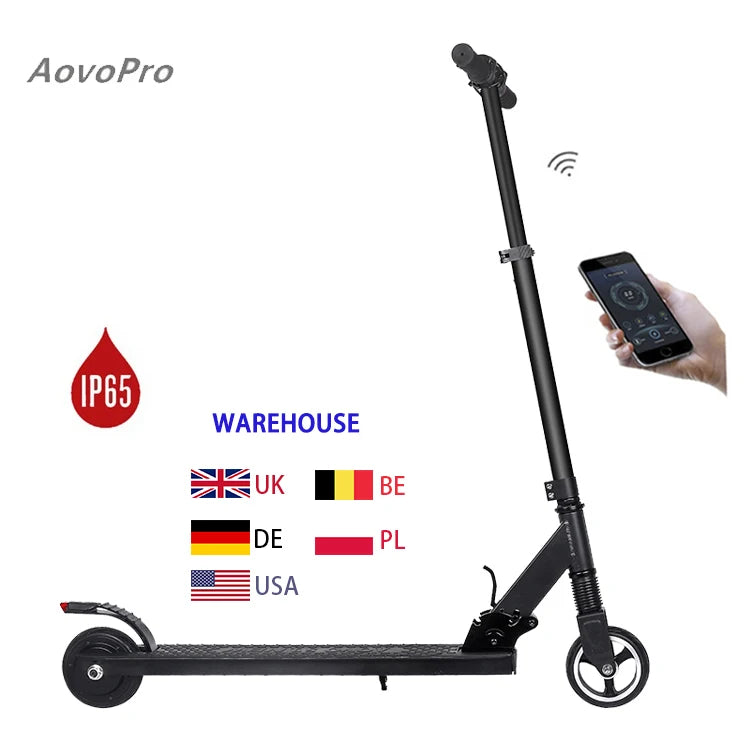 Aovopro Esmini 250W Mini Electric Scooter Micro-Mobility Portable Kickscooter Adjustable Planar Wheel Dropshipped UK Warehouse