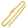 Stainless Steel Jewelry Necklace and Bracelet Set High Quality Gold Plated Chain