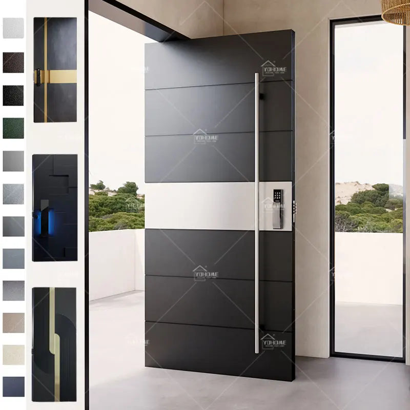 American Modern Luxury Hotel Villa Residential Home Outside Door Cast Aluminium Front Security Soundproof External Door