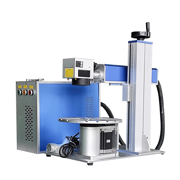 Rotary JPT M7 MOPA 20w 30w 50w 30 Watt Color Fiber Laser Marking Machine for Metal Jewelry