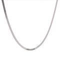 4mm Snake Chain Necklace Silver Plated Stainless Steel Tarnish Free Waterproof Simple Necklace Trendy Jewelry