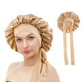 SongMay New Arrive Satin Silk Plain Bonnet Shower Hat Night Sleep Hat Hair Wraps Designer Large Four Seasons Fashion Women