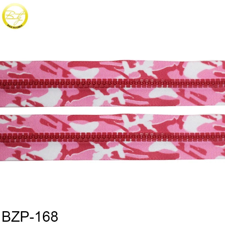 Fancy #5 Close End Zip Plastic Resin Zipper with Manufacturer's Zipper for Bags