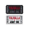 SpaceAuto Ticket Valhalla Admit One Embroidered Tactical Morale Badge Hook and Loop Armband Embroidery Patches