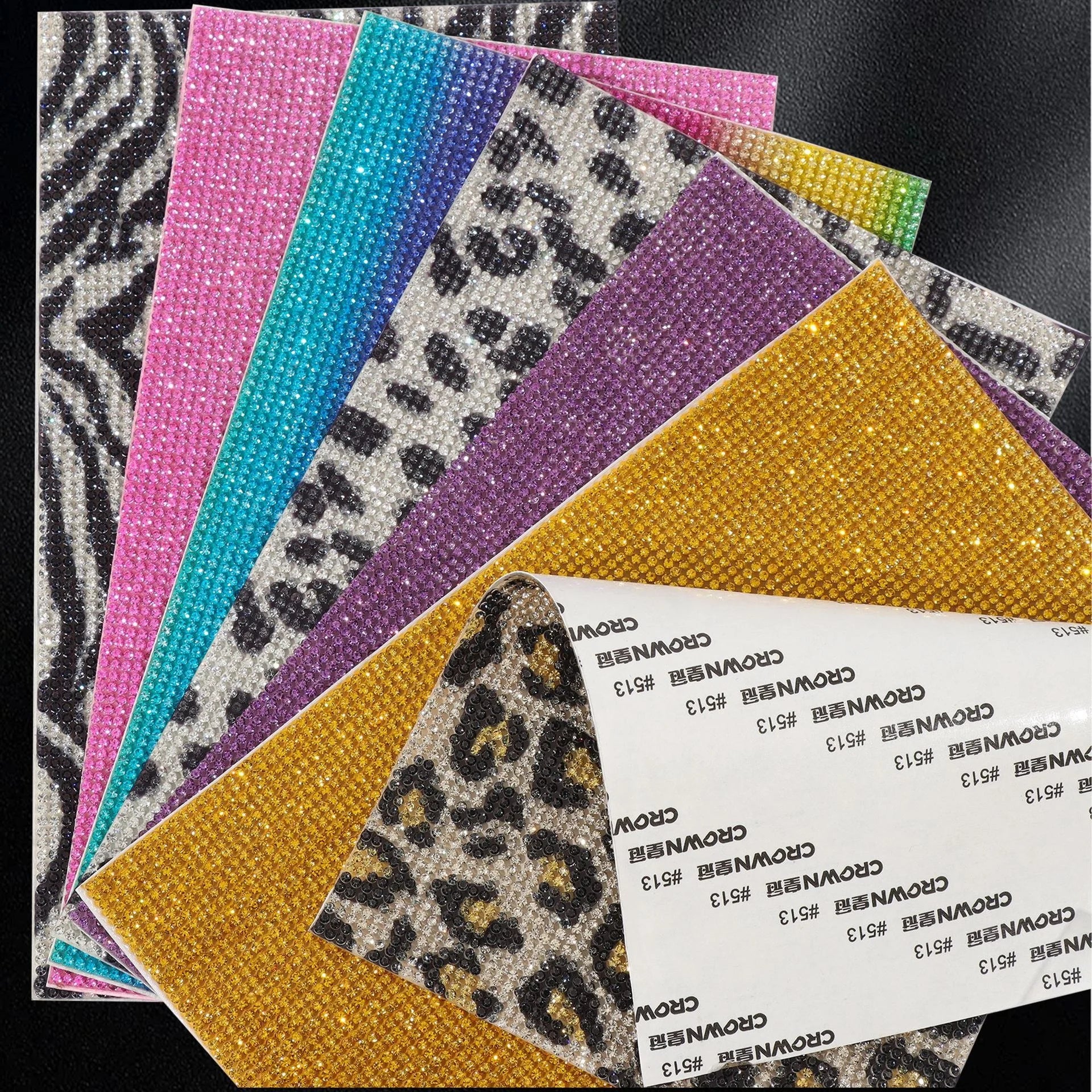 Yantuo Rhinestone wholesale Rhinestones self-adhesive sheet Glass Crystal Stickers 24*40cm Used for automobiles and decoration